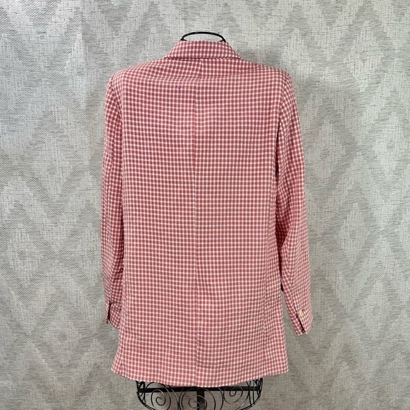 Zara pink gingham blazer size S - Picture 10 of 11